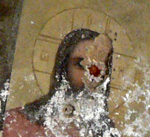 Роспись над алтарем, лик Христа